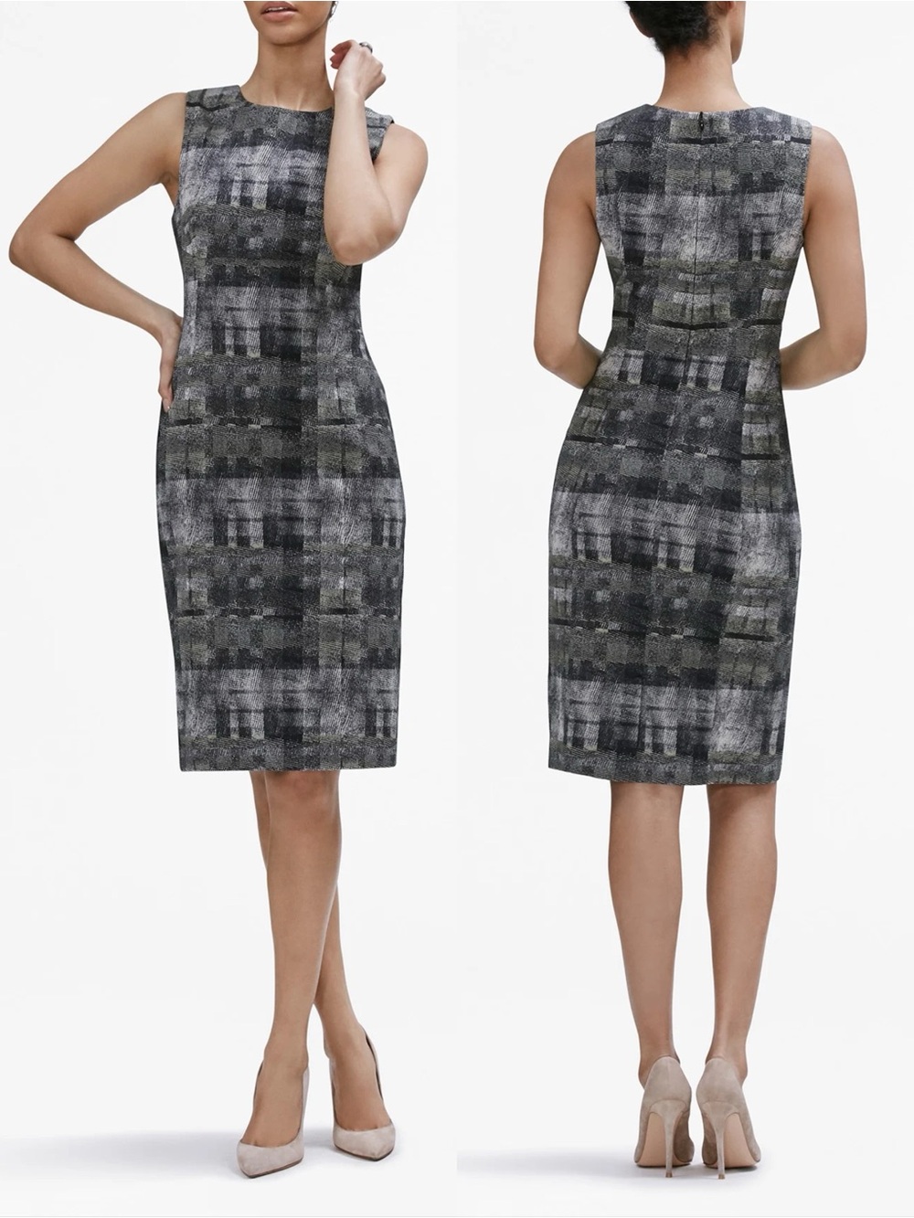 NEW MM Lafleur Shirley Sheath Dress Scratch Plaid NWT Career Office - Picture 1 of 9